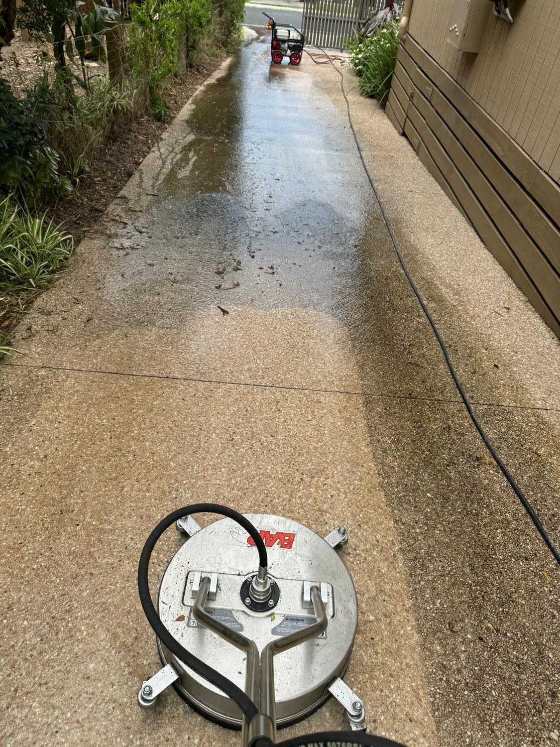 PrimePane pressure cleaning in progress
