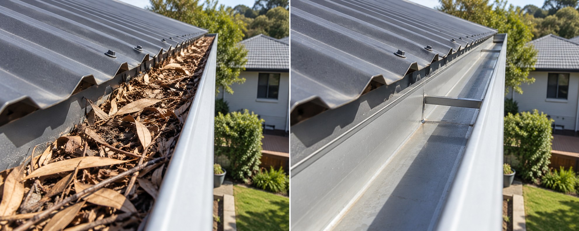 PrimePane Gutter Cleaning roofline detail